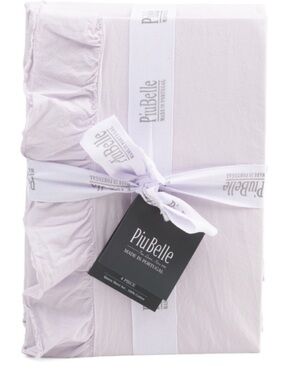 Piubelle Lavender Ruffle Hem Sheet Set